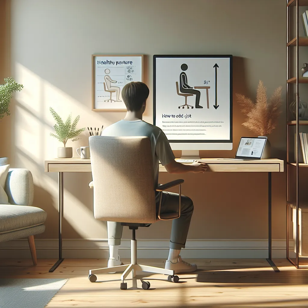 컴퓨터 책상의 최적의 높이와 의자 구성